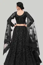 Net Embroidred Semi Stiched Lehenga Choli for Women 