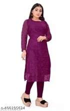 Net Kurti for Women,  Purple  