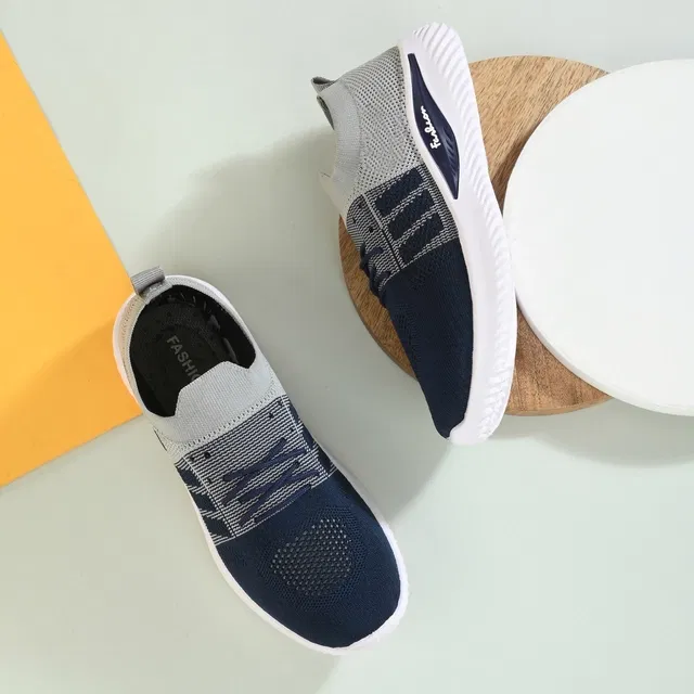 Casual Shoes for Women (Navy Blue & Grey, 7)
