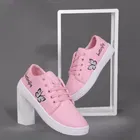 Sneakers for Women, Pink & White 