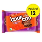 Britannia Bourbon The Original Chocolate Cream Biscuits, 12X60 g (Pack Of 12)