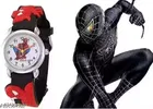 Spiderman Silicone Analog Watch for Kids, Red