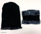Woolen Beanie Cap with Neck Scarf for Men 