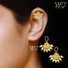 Brass Pearl Ear Cuffs for Women 