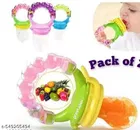 Soft Silicone Rattle Fruit Nibbler 15 Ml & Dental Care Product Bpa-Free,  Pack Of 2