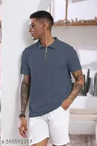 Cotton Blend T-shirt for Men, Blue 