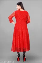 Net Kurti for Women,  Red  