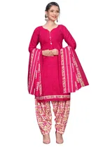 Cotton Blend Printed Kurti with Salwar for Women 