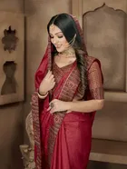 Vichitra Solid Saree for Women 