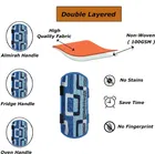 PVC Printed Fridge Top Cover with 3 Pcs Shelf Mats & Handle Cover 
