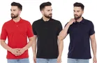 Polo Solid T-shirts for Men, Pack of 3 