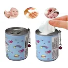 Pink Panda Velvet School Bag and Mini Portable Wet Wipes Tissue 2 Can for Cleaning Face Body 