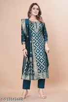 Art Silk Churidar Material Dress for Women, Pack of 3 