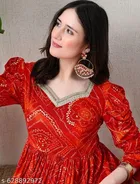 Viscose Rayon Kurti for Women, Orange 