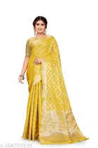 Organza Zari Woven Saree for Women 