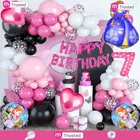 Rainbow Theme 7th Happy Birthday Decoration,Multicolour,Set Of 1