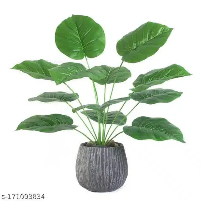 Plastic Artificial Monstera Plant (Green)