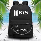 Polyester Backpack Bag, Black