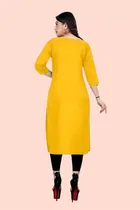 Crepe Solid Kurtis for Women 