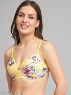 Cotton Blend Printed Padded Bra for Women 