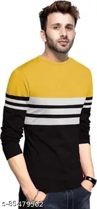 Regular fit Solid Men's Round Neck Full Sleeve T-Shirt 