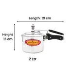 VANDANA Aluminium InnerLid Pressure Cooker Gas Stovetop Compatible 