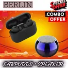 Wireless Bluetooth Speaker + Earbuds With Charging Case, 5.4 Bluetooth Version ,BLACK, 