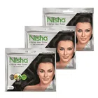 Nisha Creme Color Natural Black.1.0, 3X40 g (Pack of 3)
