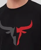 Cotton Blend Mandarin Collar Solid T-Shirt for Men 