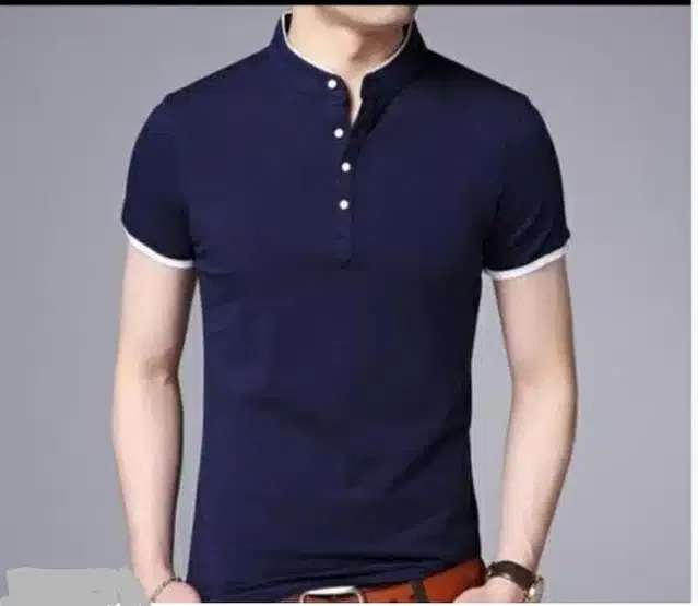 T-Shirt for Men (Navy Blue, L)