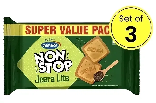 Cremica Jeera Lite Biscuits, 3X156 g (Pack Of 3)
