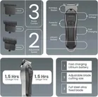 One Plus OP 118 Cordless Professional Small Size Clipper,waterproof With Turbo Mode Hair Trimmer 90 min Runtime 4 Length Settings  