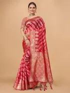 Jacquard Zari Woven Saree for Women 