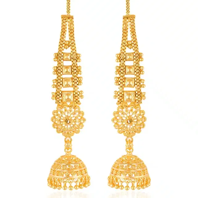 Gold Plated Earrings for Women & Girls (Gold, Set of 1)