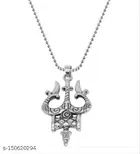 Shiva Trishul Damaru Locket With Chain for Men 