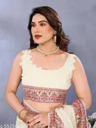 Handloom Floral Print Kashmira Kadai Pashmina Saree for Women 