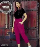 Half Sleeves Top & Bottom Set for Women 