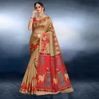 Khadi Silk Printed Saree for Women 