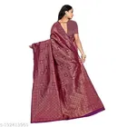 Kanjivaram Jacquard Silk Saree With Unstitched Blouse Piece for Women 