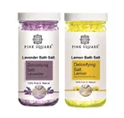 Pink Square Lavender & Lemon Detoxifying Bath Salt Crystal 