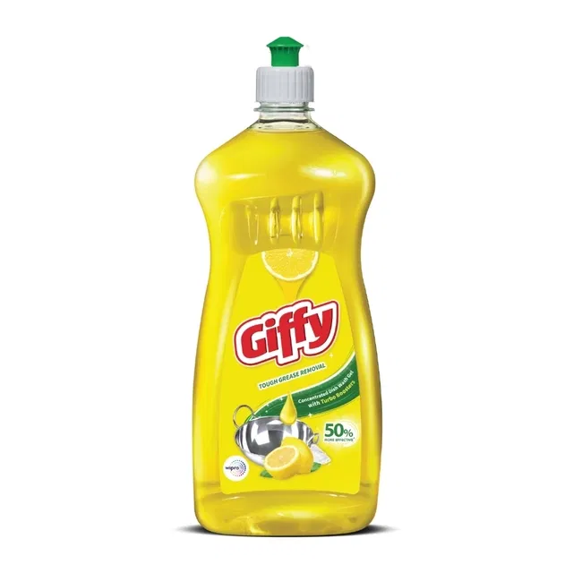 गिफी लेमन एंड एक्टिव सॉल्ट कंसंट्रेटेड डिशवॉश जेल 750 ml (बोतल)