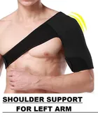 Shoulder Support Belt for Left Arm (Black)