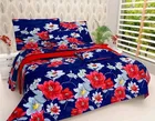 Polycotton Double Bedsheet with 2 Pillow Cover 