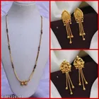 Alloy Mangalsutra with 2 Pair Earrings for Women 