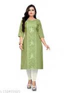 Embroidered Floral A-line Kurti for Women 