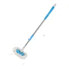 Stainless Steel Spin Mop Rod Set (Blue & White, Set of 1)