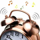 Analog Alarm Clock, Rose Gold