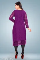 Net Kurti for Women,  Purple  