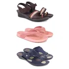 Combo of Heels with Slippers & Flats for Women 