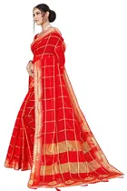 कनूड़ा प्रिंट्स फैंसी विमेंस पनेतर गोटा नेट साड़ी 